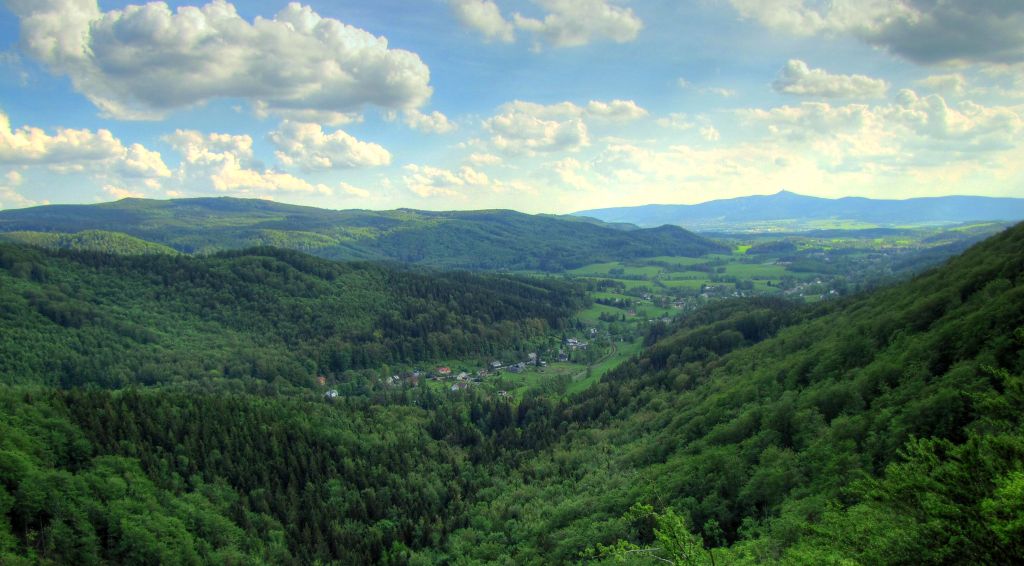 Liberec z Ještěd z Lysých skal